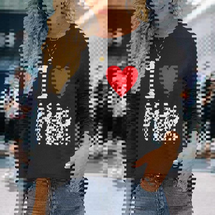 アイラブ伊良部汁 沖縄沖イラブーライ部汁 沖縄 日本 海蛇 スープ 長袖Tシャツ 彼女への贈り物