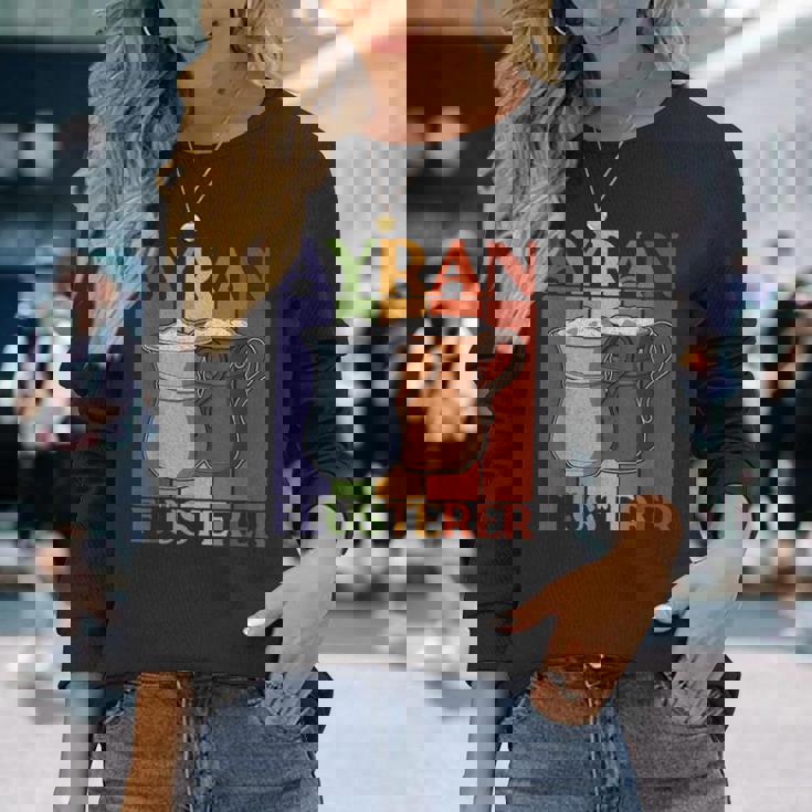 アイラン トルコ 食べ物 国のお土産 ヨーグルトドリンク 料理 長袖Tシャツ 彼女への贈り物