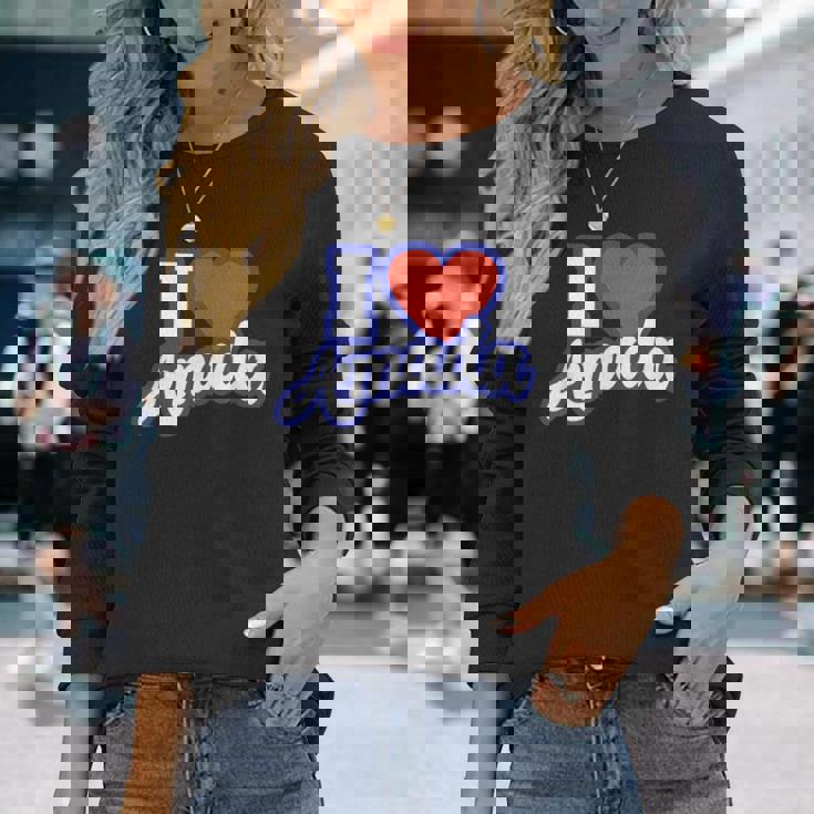 アイ・ラブ・アマダ 長袖Tシャツ 彼女への贈り物