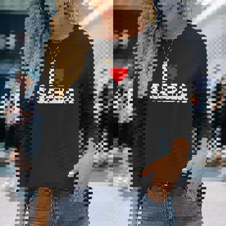 アイ・ラブ・サバ 長袖Tシャツ 彼女への贈り物