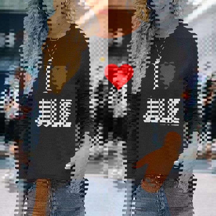 アイ・ラブ・ジュリー 長袖Tシャツ 彼女への贈り物