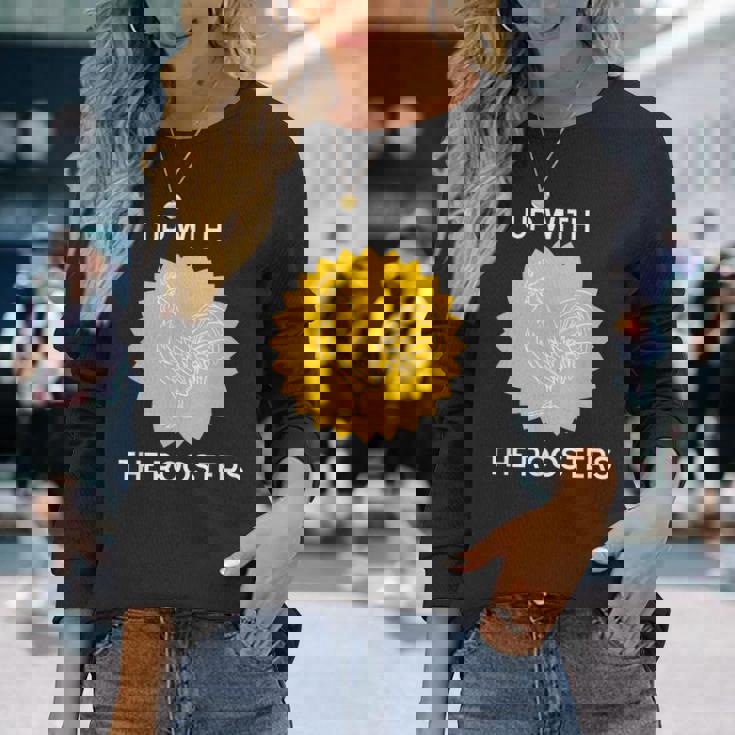 アップ・ウィズ・ザ・ルースターズ 長袖Tシャツ 彼女への贈り物