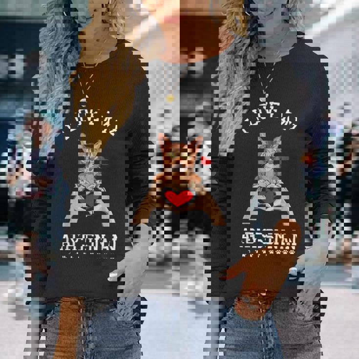 アビシニアン 猫 アビシニアン アビス 長袖Tシャツ 彼女への贈り物