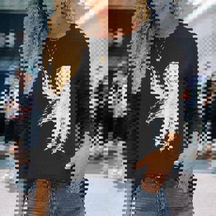 アメリカンイーグル ブラック ホワイト アメリカンパトリオット 長袖Tシャツ 彼女への贈り物