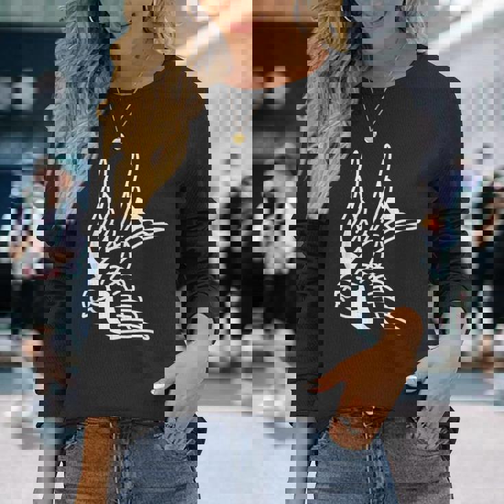 アメリカントラディショナル ツバメ 鳥 アウトライン タトゥー 長袖Tシャツ 彼女への贈り物