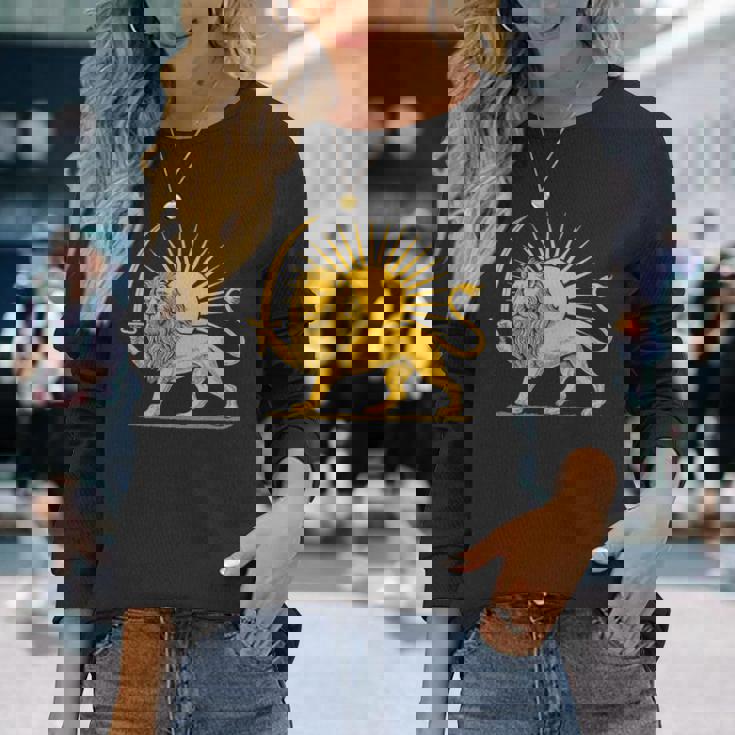 イラン国旗 ライオン サン ペルシャプライド イランtシャツ 長袖tシャツ 長袖Tシャツ 彼女への贈り物