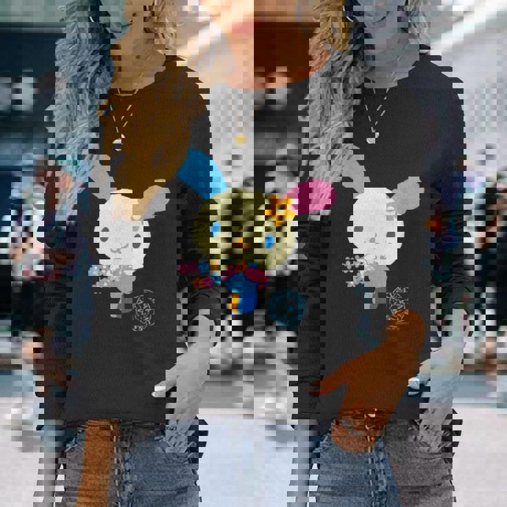 ウサハナ つながる 長袖Tシャツ 彼女への贈り物