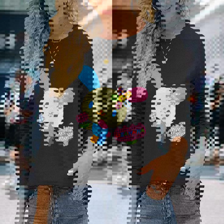 ウサハナ チューリップ 長袖Tシャツ 彼女への贈り物