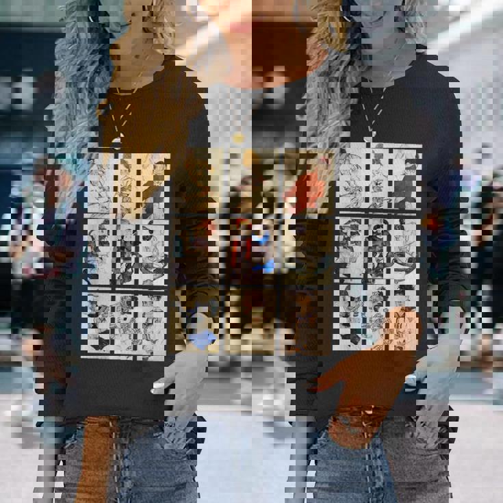 エゴン・シーレアール・ヌーボーによる有名な表現主義の肖像画 長袖Tシャツ 彼女への贈り物