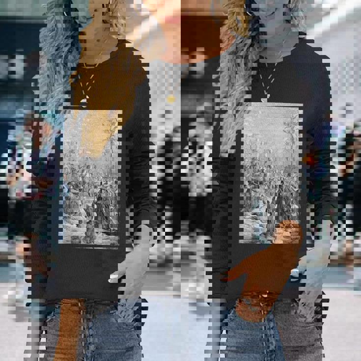 エルサレムへのイエスの参入 グスターヴ・ドーレ聖書芸術 長袖Tシャツ 彼女への贈り物