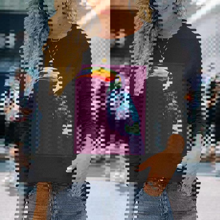 オニオオハシ 鳥 長袖Tシャツ 彼女への贈り物