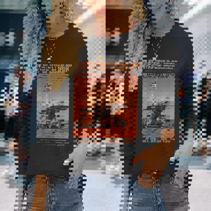 オポチュニティ 火星探査機 最後の言葉 長袖Tシャツ 彼女への贈り物