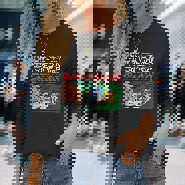 カジノバカラ ギャンブルデザイン ラスベガス、ギャンブラーベッティング 長袖Tシャツ 彼女への贈り物