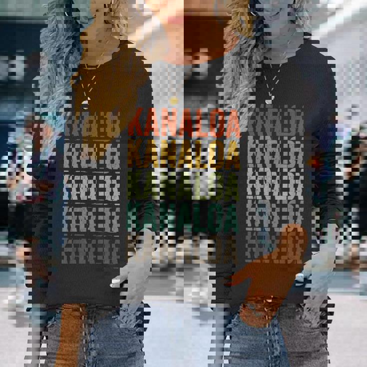 カナロア ハワイ ハワイアン 海の神 長袖Tシャツ 彼女への贈り物