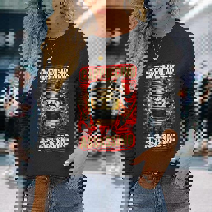 カプチーノ アサシーノ イタリアン ブレイン ミーム 日本語 忍者 長袖Tシャツ 彼女への贈り物