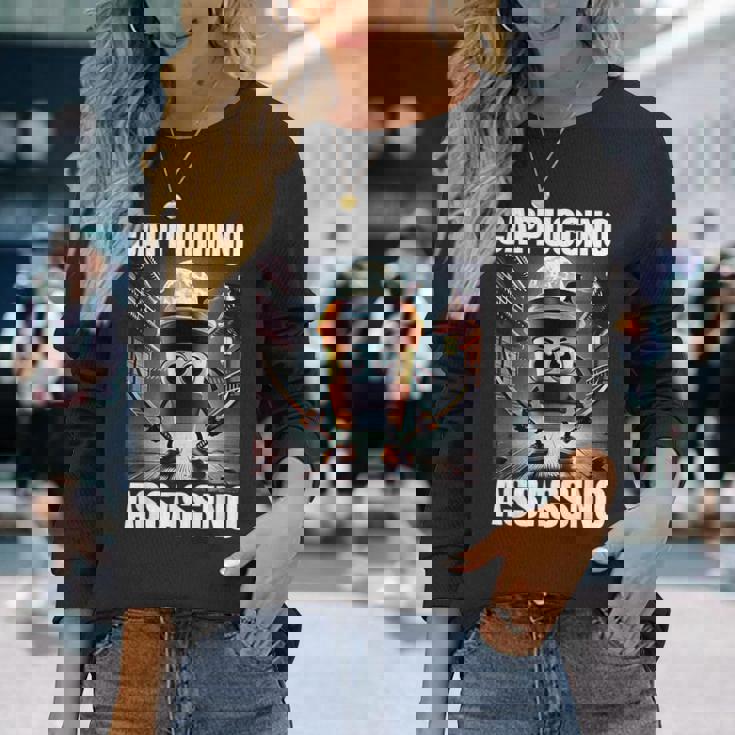 カプチーノ・アサシーノ イタリアンブレインロットミーム 長袖Tシャツ 彼女への贈り物