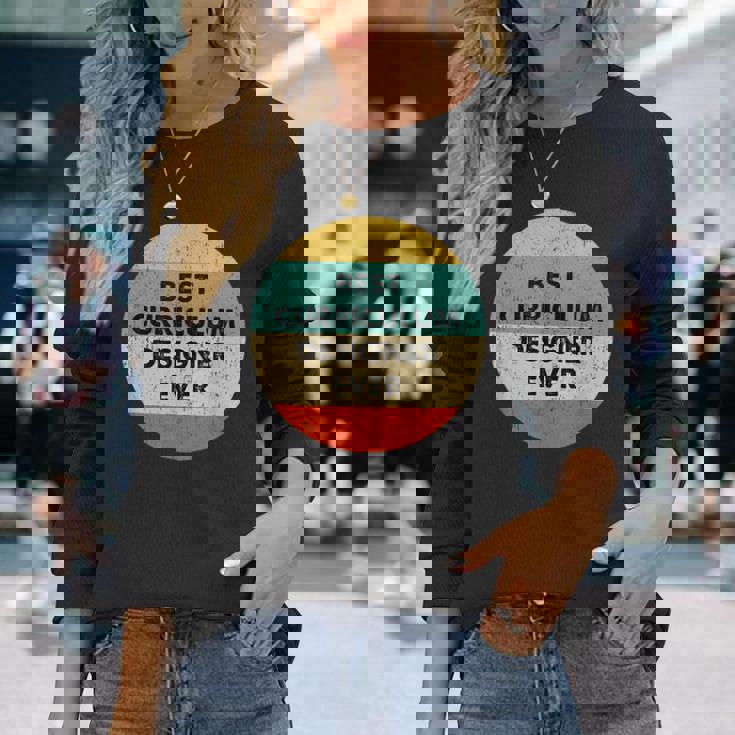 カリキュラムデザイナーシャツ 長袖Tシャツ 彼女への贈り物