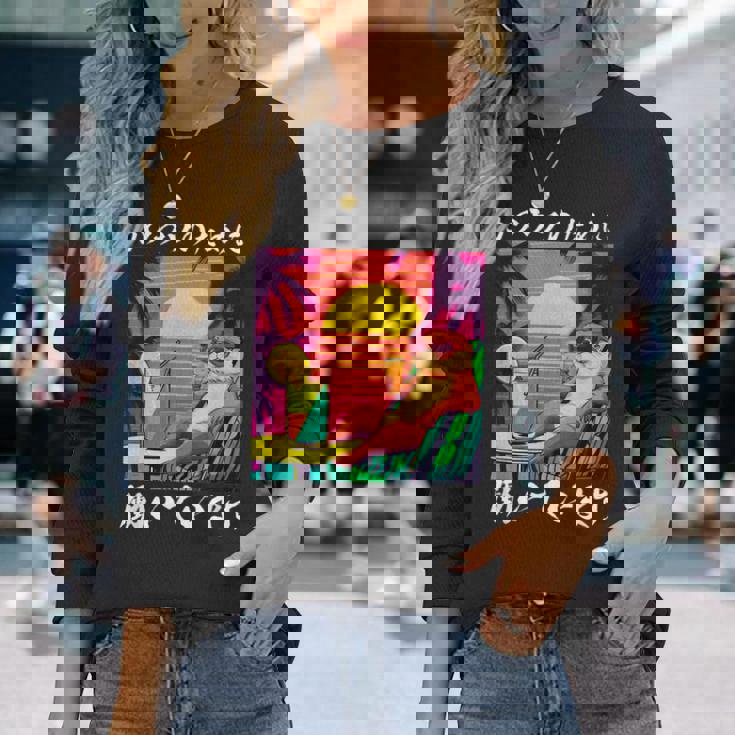 カワウソ 面白いtシャツ 面白い メンズ キッズ グッズ おもしろ 服 ネタ 動物 イラスト かわいい 長袖Tシャツ 彼女への贈り物