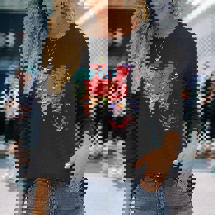 カントリーボール アジア 長袖Tシャツ 彼女への贈り物