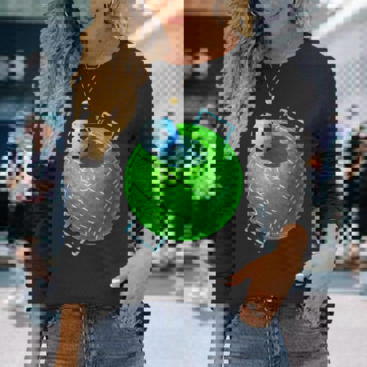 カーブ サッカーボール フィールドゴール サッカー選手 コーチ サッカーファン 長袖Tシャツ 彼女への贈り物