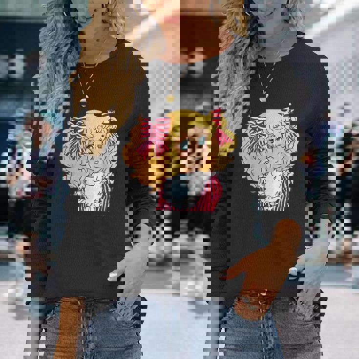 キャンディ キャンディ 日本 レトロ ヴィンテージ 80年代 アニメ 漫画 長袖Tシャツ 彼女への贈り物