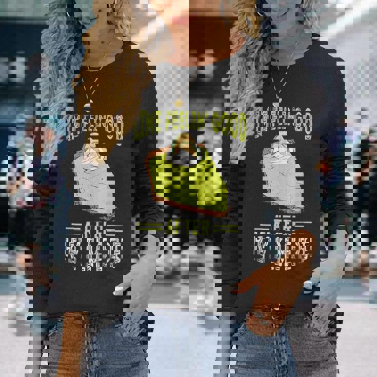 キー ライム パイ フィーリング グッドレモンパイ デザート フロリダパイ 長袖Tシャツ 彼女への贈り物