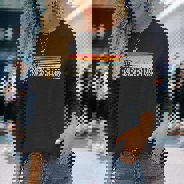 ギター・イン・ハンド・ミュージシャン・ギタリストとの人生はより良い。 長袖Tシャツ 彼女への贈り物