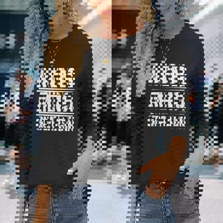 クラシック・メイキング・アメリカを再び偉大に 長袖Tシャツ 彼女への贈り物