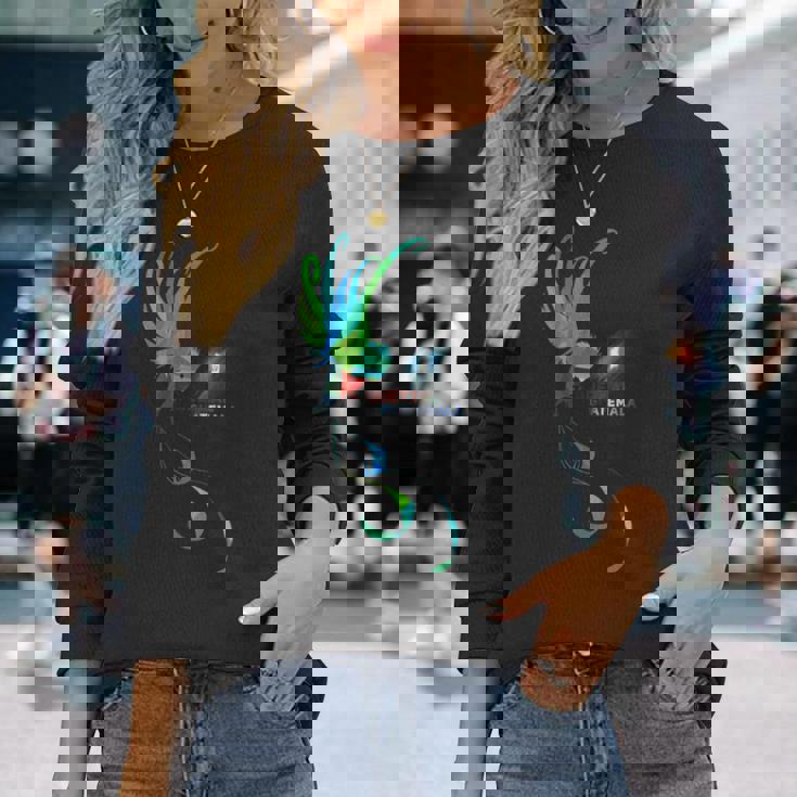 グアテマラ国立鳥 ケツァル 長袖Tシャツ 彼女への贈り物