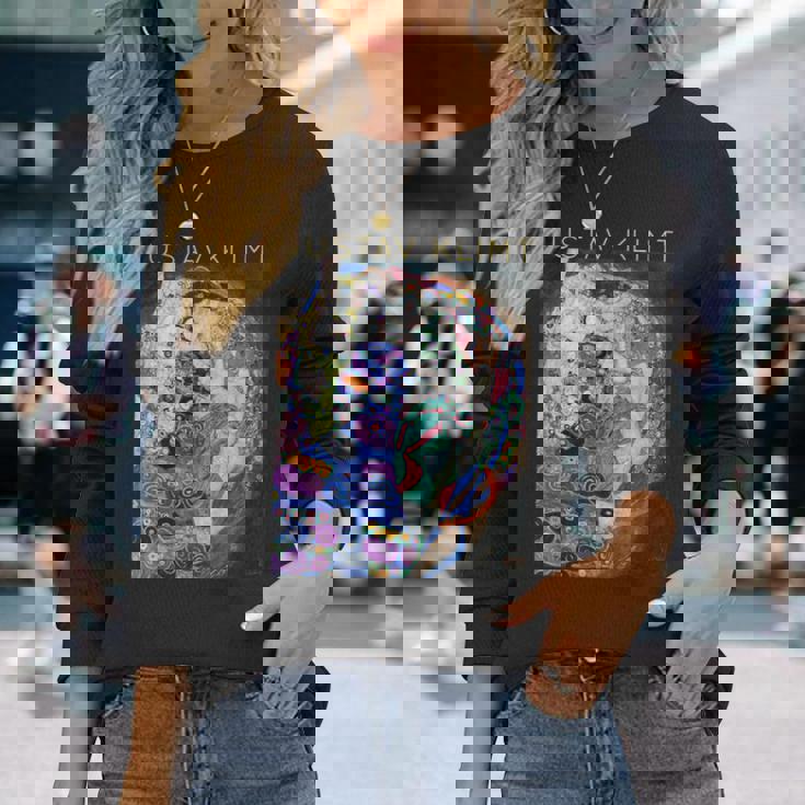 グスタフ・クリムト 乙女 アーティスト向け 長袖Tシャツ 彼女への贈り物