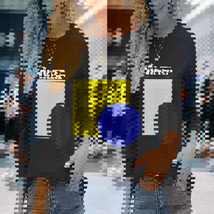 グラフィック＆ロゴ Wh バレーボール 長袖Tシャツ 彼女への贈り物