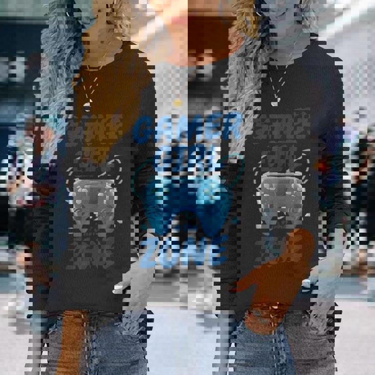 ゲーマー・ガール・イン・ザ・ゾーン 長袖Tシャツ 彼女への贈り物