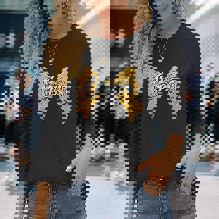 コケット チアボウ イエロー スポーツ チアリーダー チアリーダー 長袖Tシャツ 彼女への贈り物