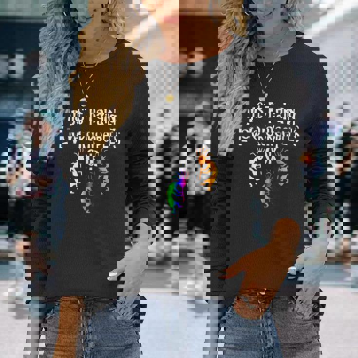 ココペリtシャツ ネイティブアメリカン タトゥースタイル ココペリ 長袖Tシャツ 彼女への贈り物