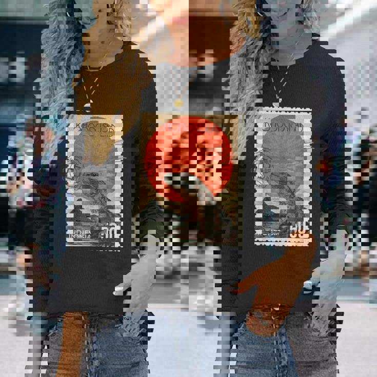 コモド島インドネシアコモドドラゴン 長袖Tシャツ 彼女への贈り物