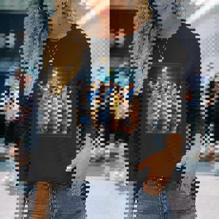 コーギー 面白いtシャツ 犬 かわいい メンズ 子供 おもしろ 服 雑貨 グッズ ネタ わんこ イヌ 長袖Tシャツ 彼女への贈り物