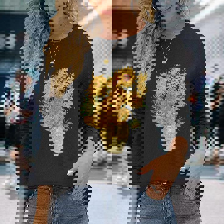 ゴッホ ひまわり 美的アート 鍬 絵画 グラフィック 長袖Tシャツ 彼女への贈り物