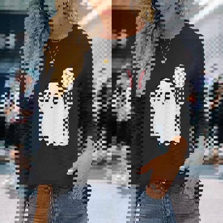 ゴーストフォークボール 野球 ピッチフォークボール K ストライクアウトティー 長袖Tシャツ 彼女への贈り物