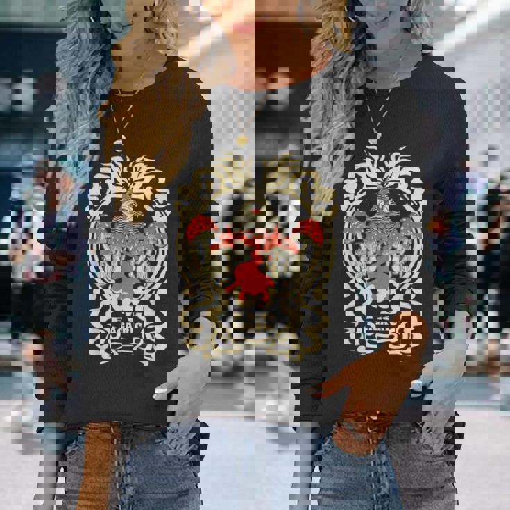 サイケデリック キノコ フライ 寒天 レイビング フェスティバル パーティー 行楽 長袖Tシャツ 彼女への贈り物