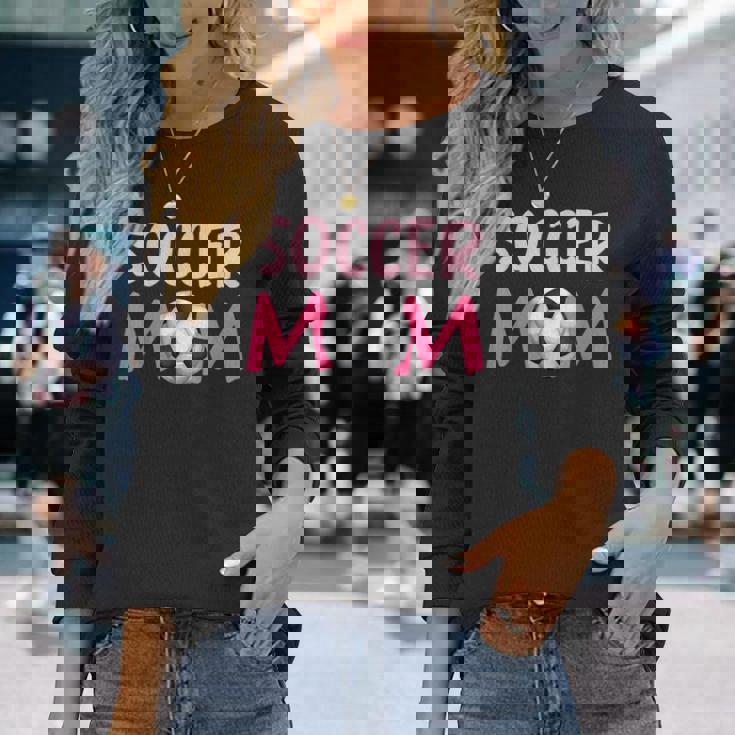 サッカー ママ サッカー プレーヤー マミー サッカー スポーツ サッカー 長袖Tシャツ 彼女への贈り物