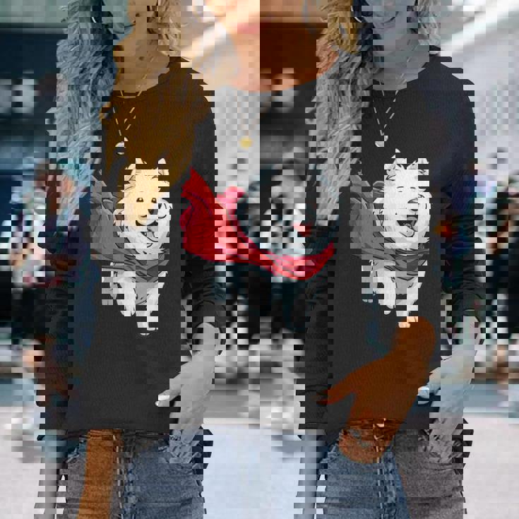 サモエド犬-サモエド 長袖Tシャツ 彼女への贈り物