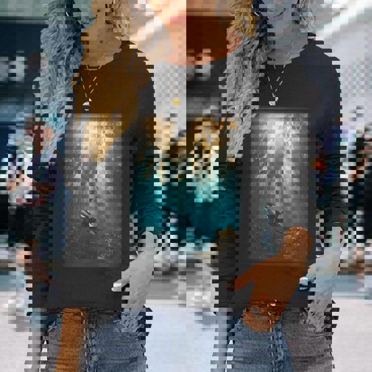 シャチが特徴的なシャチ。 長袖Tシャツ 彼女への贈り物