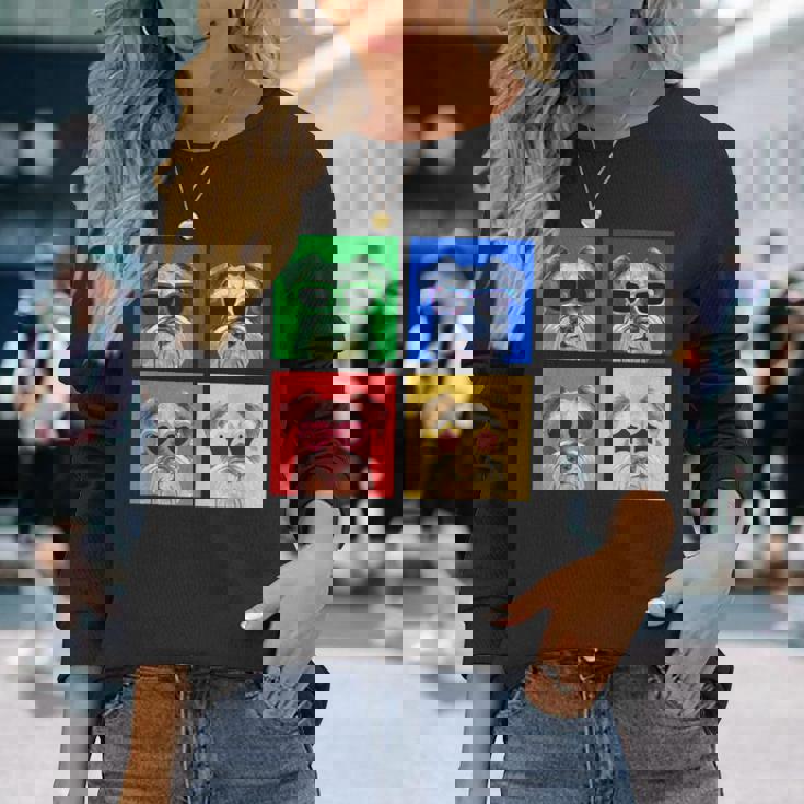 シュナウザー 面白いtシャツ 犬 かわいい メンズ 子供 おもしろ 服 雑貨 グッズ ネタ わんこ イヌ 長袖Tシャツ 彼女への贈り物