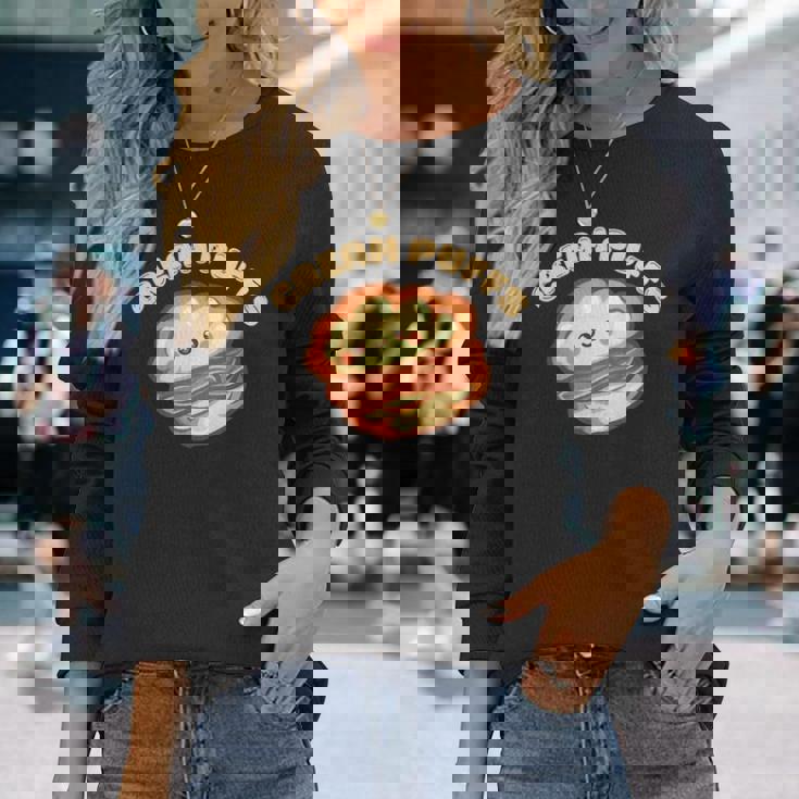 シュークリーム ペストリー デザート好き 長袖Tシャツ 彼女への贈り物