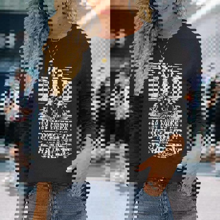 ショベルオペレーター 重機オペレーター 長袖Tシャツ 彼女への贈り物