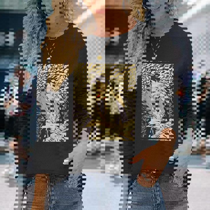 シンセサイザー テクノ 音楽 面白い サムライ シンセサイザー 長袖Tシャツ 彼女への贈り物