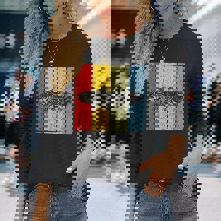 シーラカンスレトロ 長袖Tシャツ 彼女への贈り物