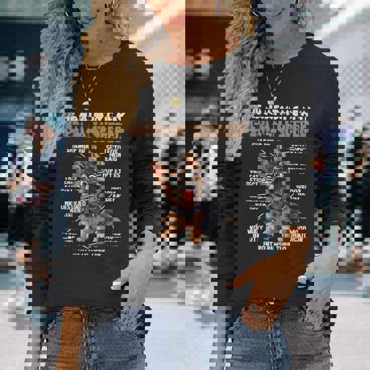 ジャーマン シェパードの犬の散歩犬愛好家のジャーマン シェパード 長袖Tシャツ 彼女への贈り物