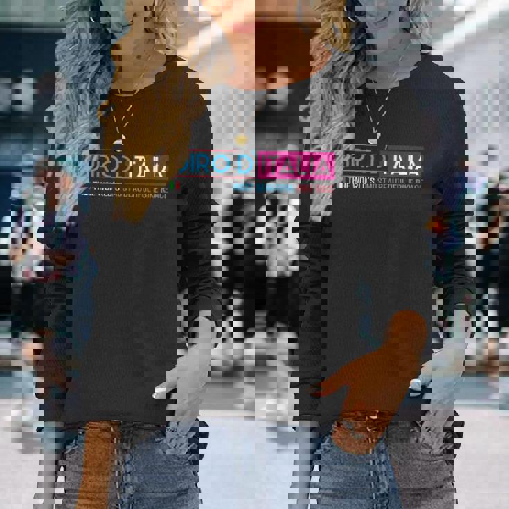 ジロ・ディ・イタリア 世界で最も美しいバイクレース 長袖Tシャツ 彼女への贈り物