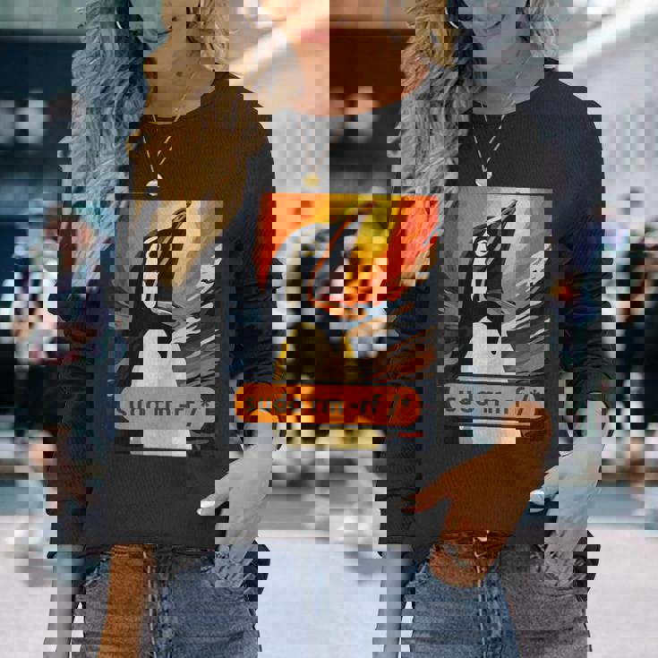 スクリーミング・タックス Linuxudo Rm-Rf 長袖Tシャツ 彼女への贈り物